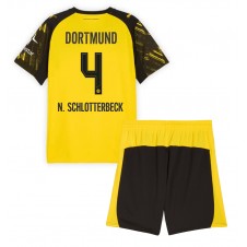 Borussia Dortmund Nico Schlotterbeck #4 Hjemmedraktsett Barn 2025-26 Kortermet (+ korte bukser)